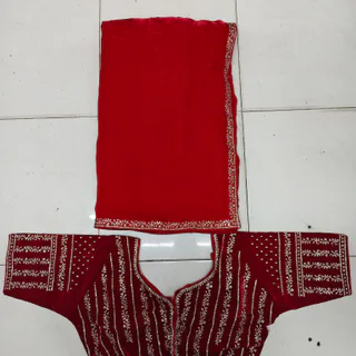 Fancy Frendy Satin Work With Jarkan With Blouse Work Jarkan